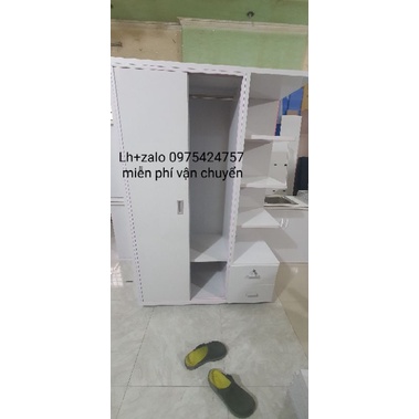 Tủ nhựa đài loan 2 cánh 1 kệ cửa lùa