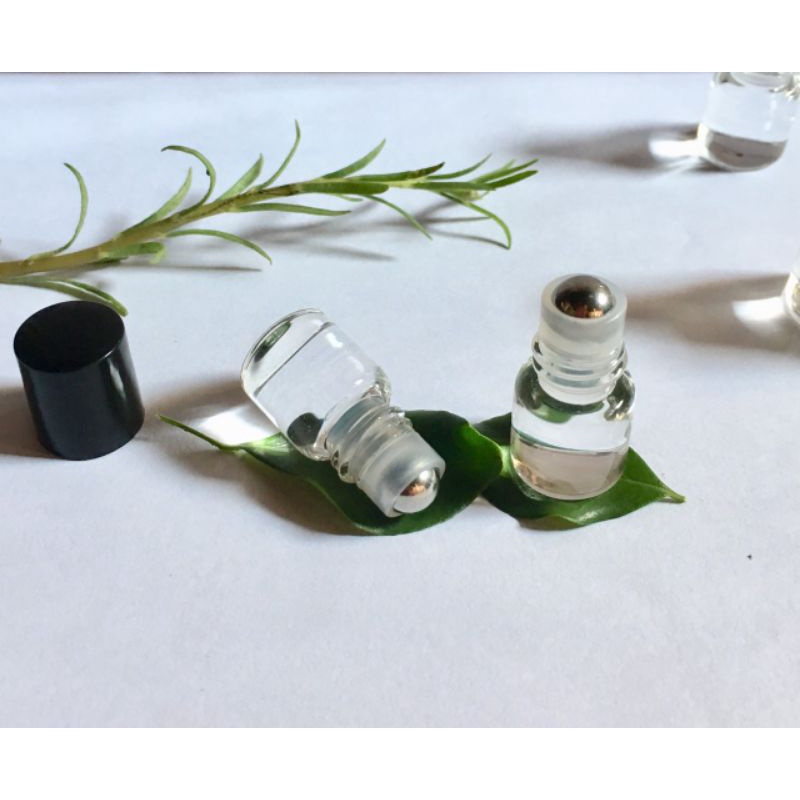 combo 5 chai thủy Tinh cao cấp 1ml bị lăn thép không rỉ chiết đựng tinh dầu nước hoa làm quà tặng bạn bè người thân