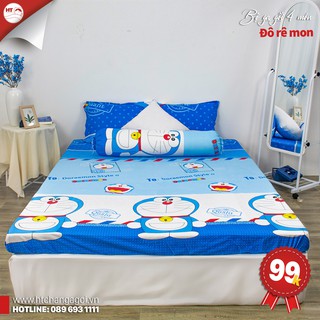 Bộ Chăn Ga 4 Món in hình 3D Họa Tiết Ngộ Nghĩnh Đáng Yêu bộ chăn ga drap giá rẻ in họa tiết CHĂN GA GỐI H&T