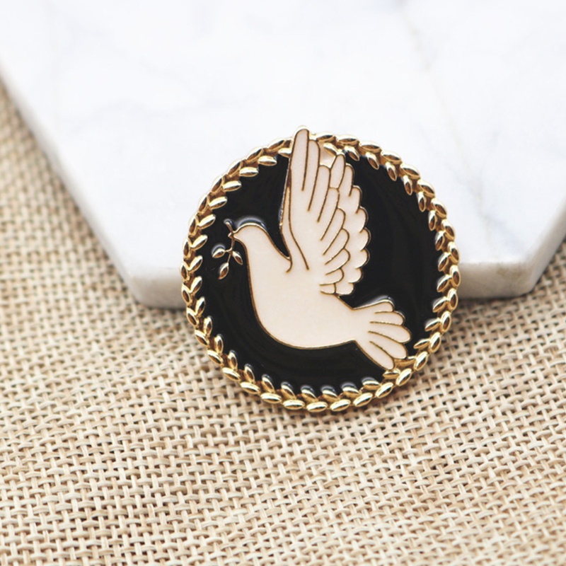 Ghim Cài Áo Kim Loại Hình Đôi Chim Bồ Câu Dễ Thương