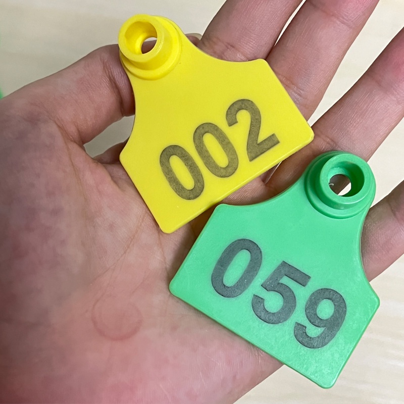 Combo 20pcs thẻ tai lợn, thẻ đeo tai cho heo bằng TPU, có số màu tươi sáng, thích hợp với lợn, bò, dê
