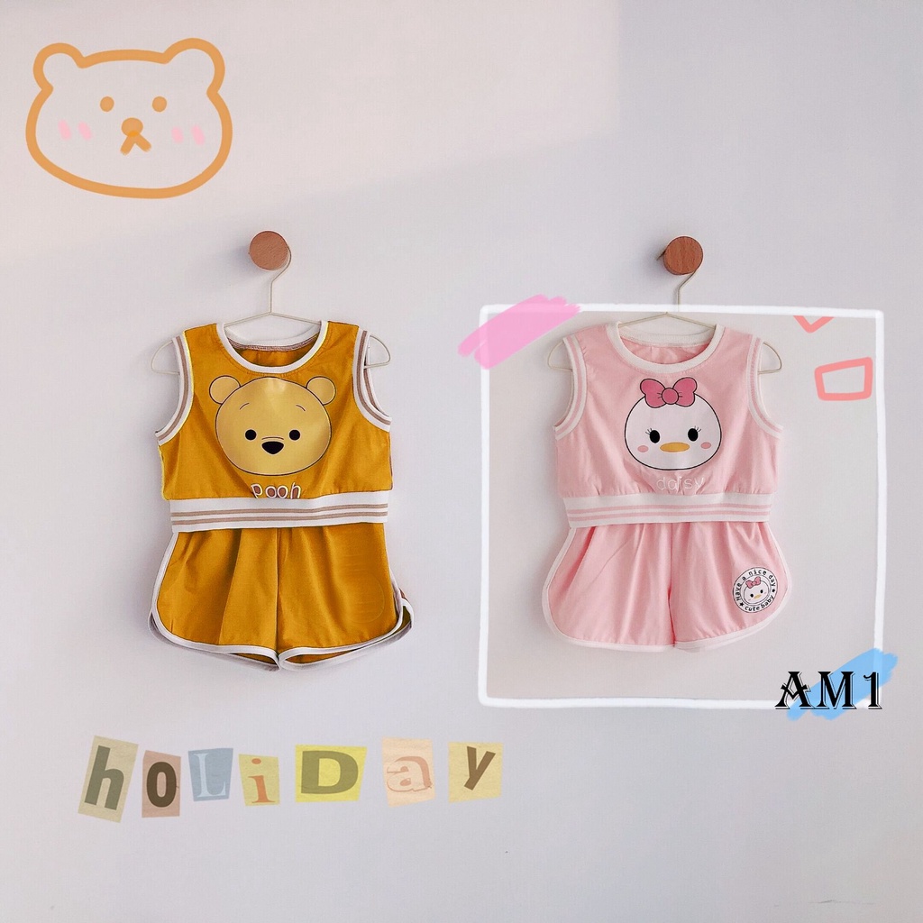 Đồ bộ ba lỗ cho bé 8 đến 18kg hình thú ngộ nghĩnh AM959