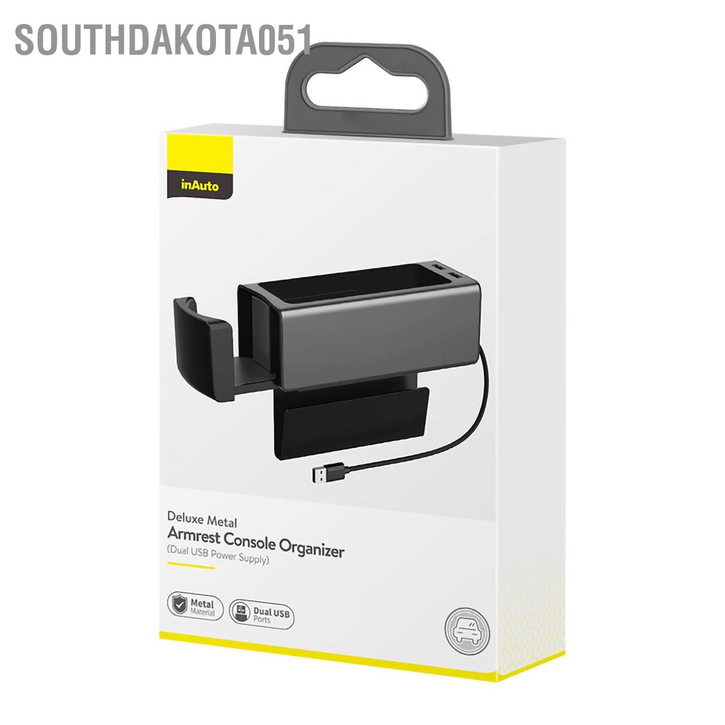Hộp Đựng Đồ Dùng Gắn Khe Ghế Ngồi Xe Hơi Dung Tích Lớn Bằng Kim Loại