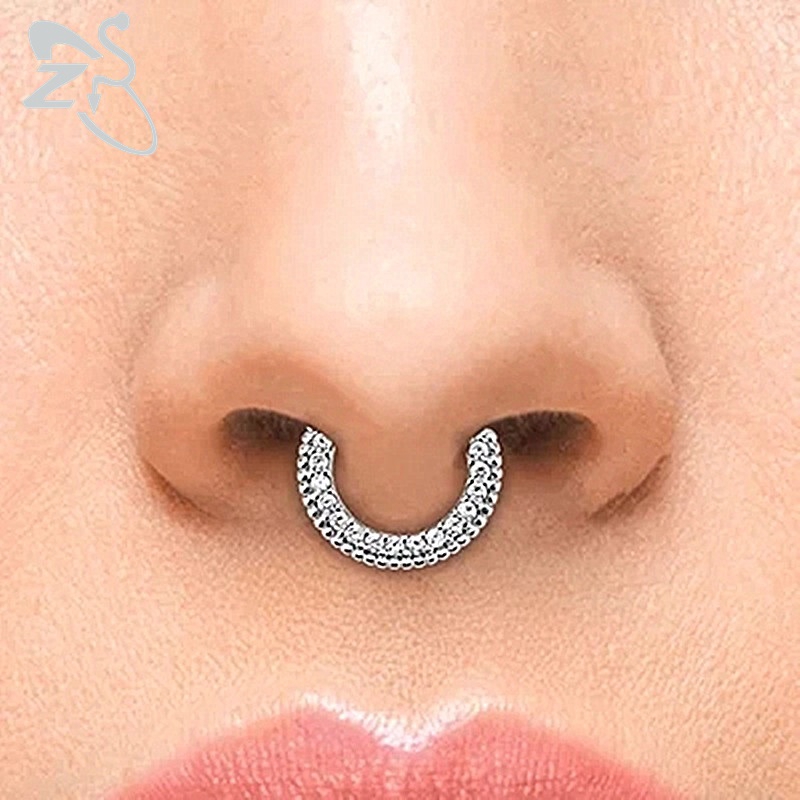 Khuyên mũi đính đá sành điệu cá tính 16g