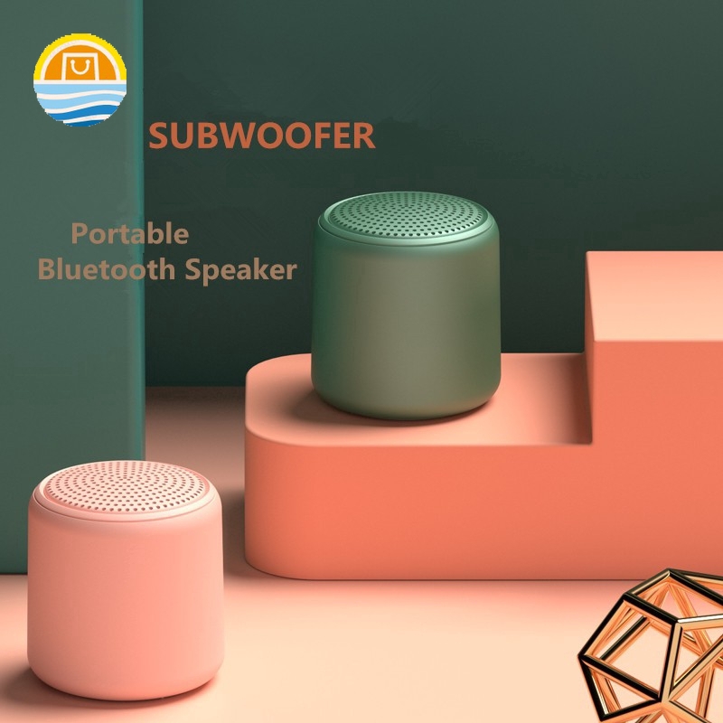 Loa bluetooth nhỏ hình tròn màu bánh Macaron xinh xắn