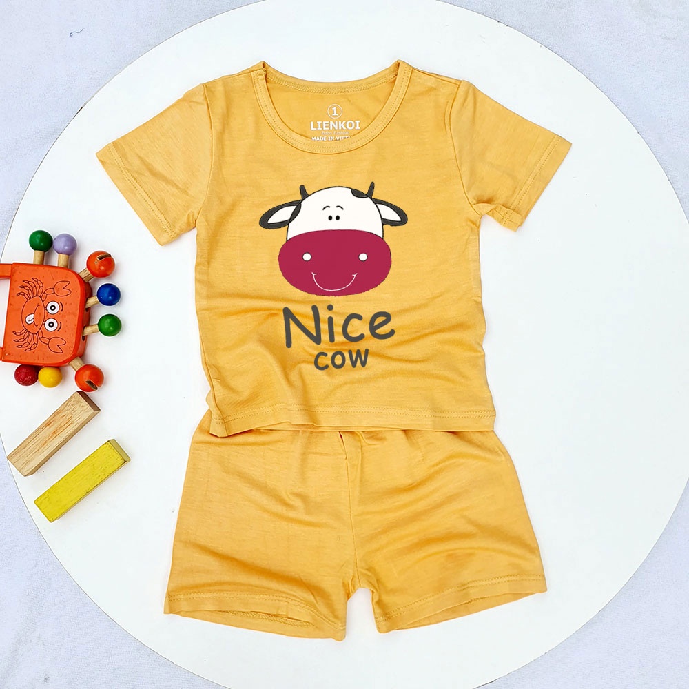 Set Quần Áo Ngắn Tay Cho Bé Toli Cotton Dẻo, Mềm Mịn Thoáng Mát, Co Giãn 4 Chiều