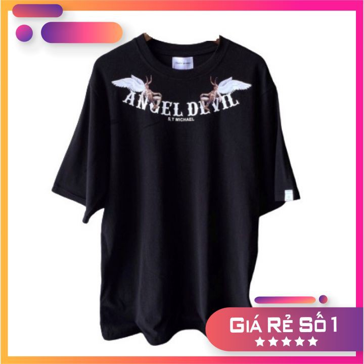 Áo Thun Tay Lỡ, Áo Thun Cotton Nam Nữ Unisex- Cánh Thiên Thần Siêu Hot thêm trẻ trung, năng động và tự tin