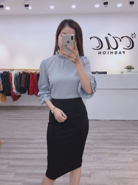 💕CHÂN VÁY BÚT CHÌ CHẤT UMI XỊN SÒ KHÓA GIỌT LỆ HÀNG VNXK | BigBuy360 - bigbuy360.vn