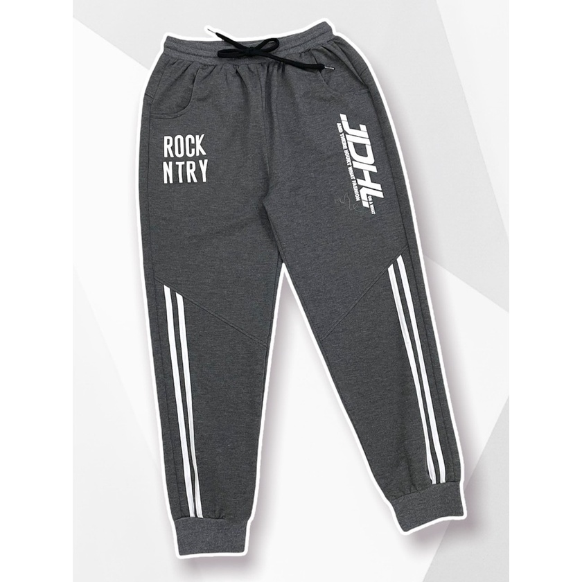 Quần thun cotton da cá thể thao 2 sọc cho bé trai LỚN