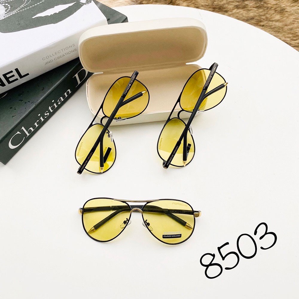 Kính mát nam nhìn xuyên đêm mắt vàng gọng đen chắc chắn AH1467 | BigBuy360 - bigbuy360.vn