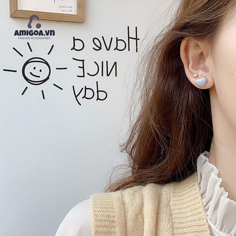 ✨✨Hoa tai hình trái tim đơn giản và tinh tế cho phụ nữ