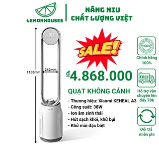 Quạt không cánh Xiaomi KEHEAL A3 lọc không khí, hút sạch khói bụi, khử mùi đặt biệt bản mới nhất 2022