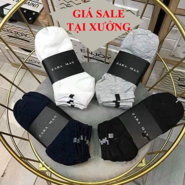 Combo 10 đổi Tất ngắn Nam nữ chất vải cotton chống hôi chân, Thấm Hút Mồ Hôi, Tất Trơn Nam Nữ