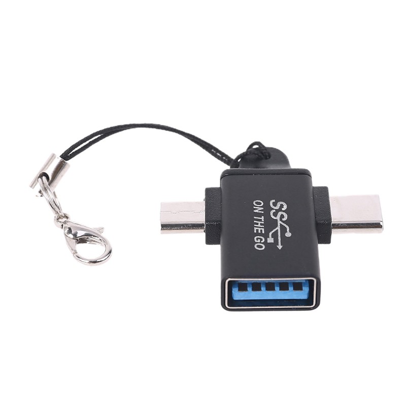 Bộ chuyển đổi OTG female bằng nhôm micro USB type C đa năng cho điện thoại di động/ máy tính bảng