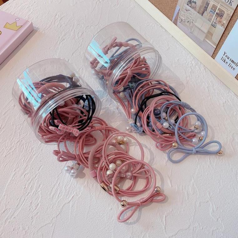 Hộp dây chun buộc tóc Hàn Quốc 12ct - 083