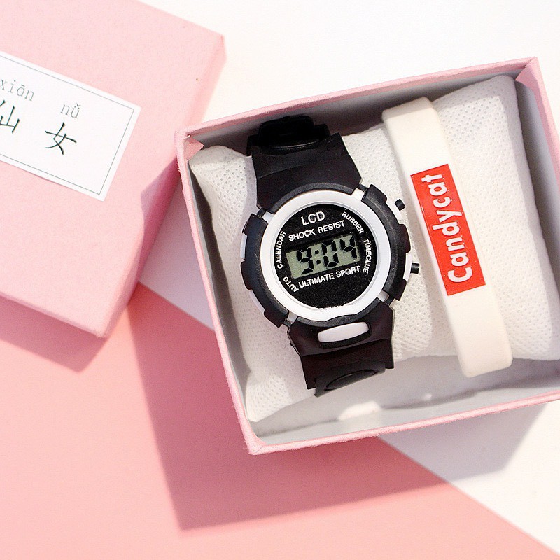 Đồng hồ thời trang trẻ em điện tử LCD Shock Resist DH74 giá siêu yêu