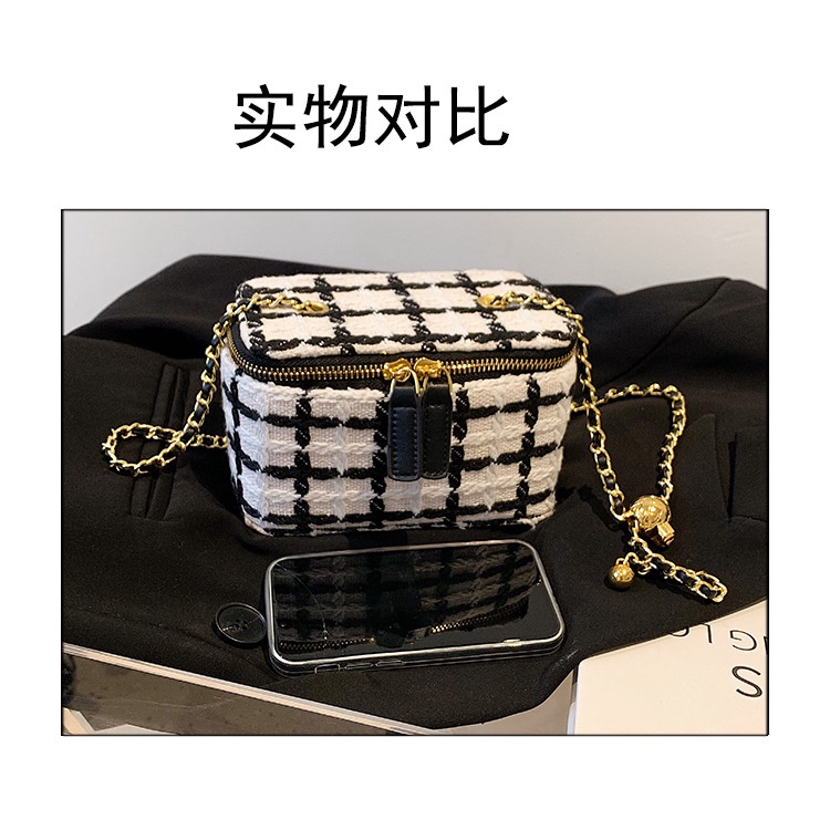 Túi Đeo JASMIN NOIR Chéo Bằng Len Phối Dây Xích Thời Trang Dành Cho Nữ