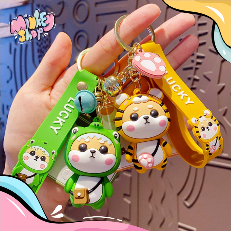 Móc Khoá Hổ LUCKY Dễ Thương Đáng Yêu Nhiều Màu Cute Phụ Kiện Túi Xách, Balo, Ô Tô Hottrend 2022  -Minkey
