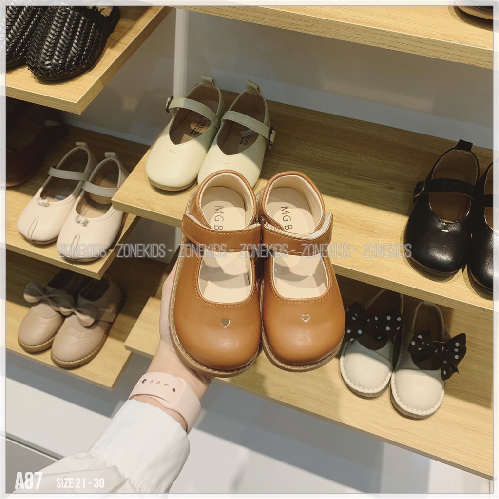 Giày búp bê họa tiết trái tim cho bé gái Zonekids - A87