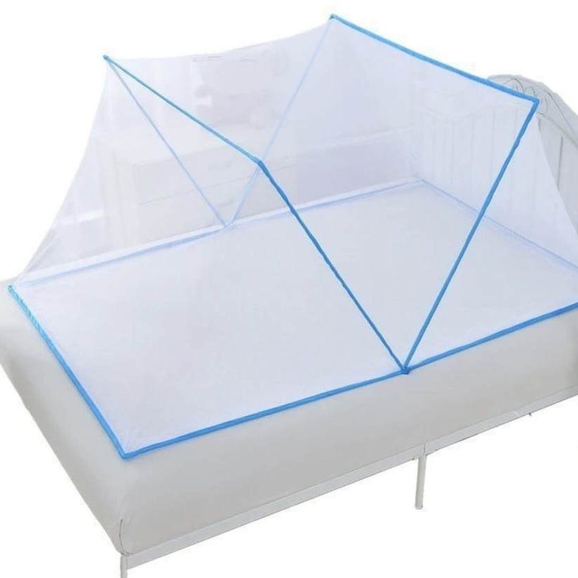 MÀN GẤP GỌN 1.6x2m hoặc 1,8x2m CHẤT LIỆU VẢI COTTON THOÁNG MÁT, MẮT LƯỚI 3D NHỎ CHỐNG MUỖI VÀ CÔN TRÙNG