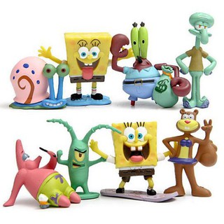 Bộ 8 tượng đồ chơi nhân vật phim hoạt hình Bọt biển