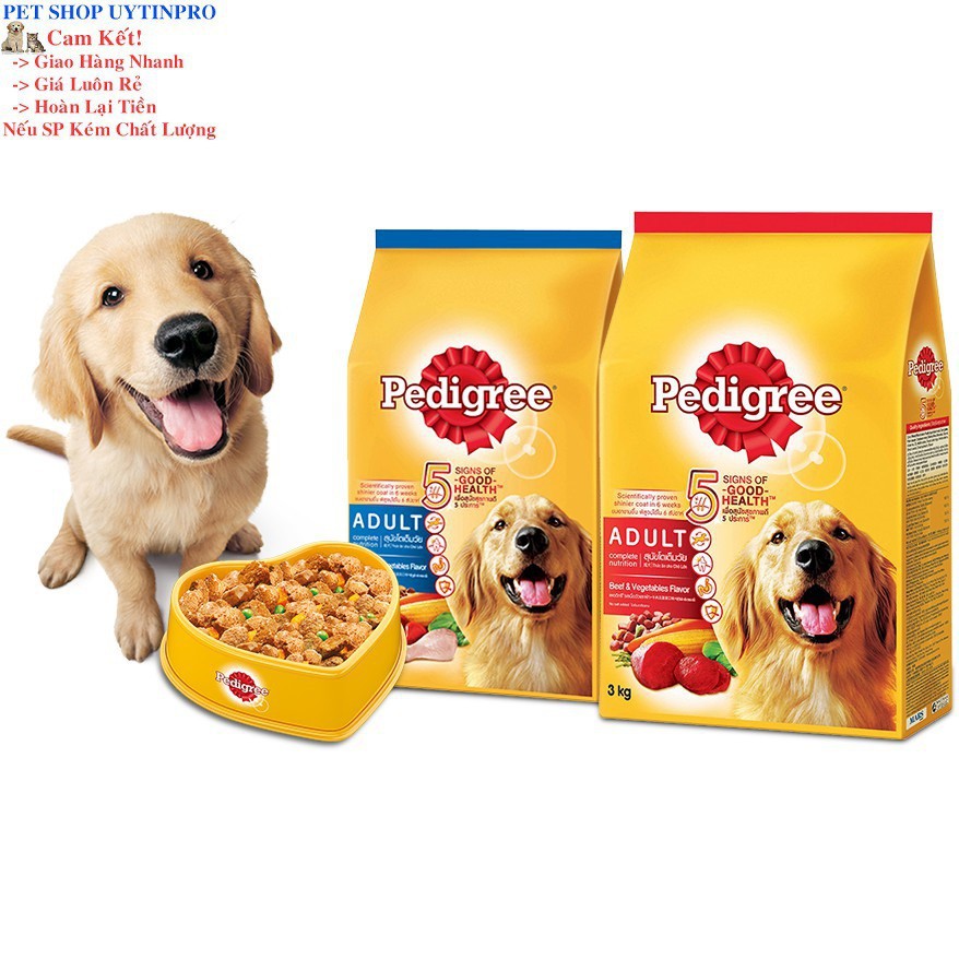 THỨC ĂN PEDIGREE DẠNG HẠT CHO CHÓ LỚN VỊ BÒ VÀ RAU CỦ gói 1.5kg