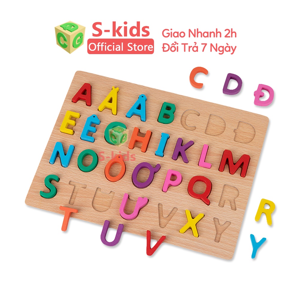 Đồ Chơi Bảng Chữ Cái Tiếng Việt hoa S-kids, kích thước 30 x 22 cm