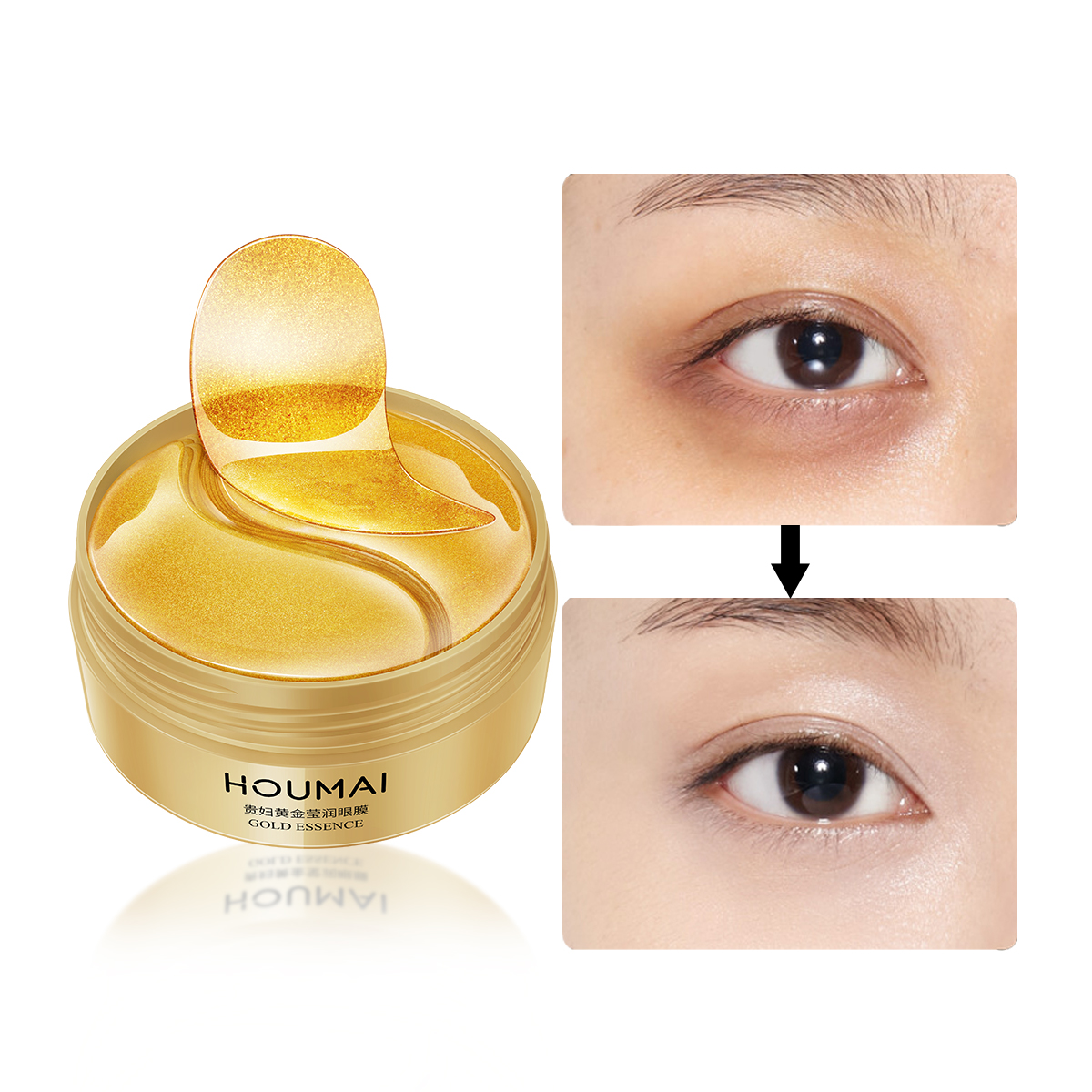Mặt nạ mắt dạng gel Lamuseland HM21040 80g chiết xuất vàng chống lão hóa dưỡng ẩm làm săn chắc giảm nếp nhăn | BigBuy360 - bigbuy360.vn