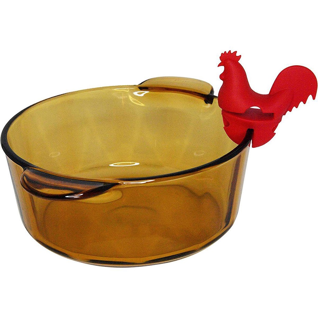 Giá Đỡ Muỗng Kẹp Bằng Silicon Chịu Nhiệt Độ Cao Hình Gà Con Đáng Yêu