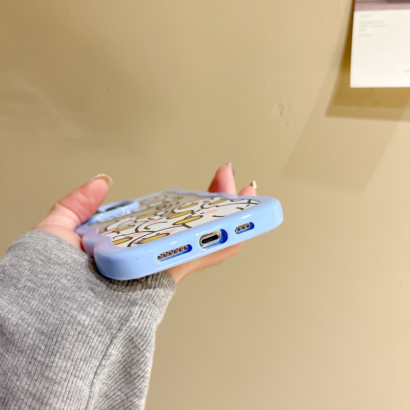 Ốp lưng iphone Ốp Điện Thoại Nhựa Acrylic Phối Ren Họa Tiết Chú Vịt Dễ Thương Cho Iphone 13Promax 14pro 11Pro 8 Dinuo case