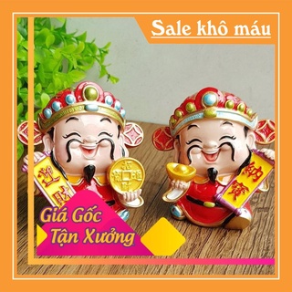 Tượng chibi Thần Tài may mắn 7cm - bộ 2 tượng Chiêu Tài - Tấn Bảo
