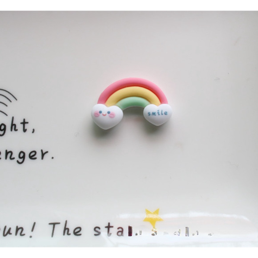 Set 10 Phụ Kiện Trang Trí Điện Thoại/Kẹp Tóc/Kẹp Tóc Hình Đám Mây/Ngôi Sao/Cầu Vồng Xinh Xắn