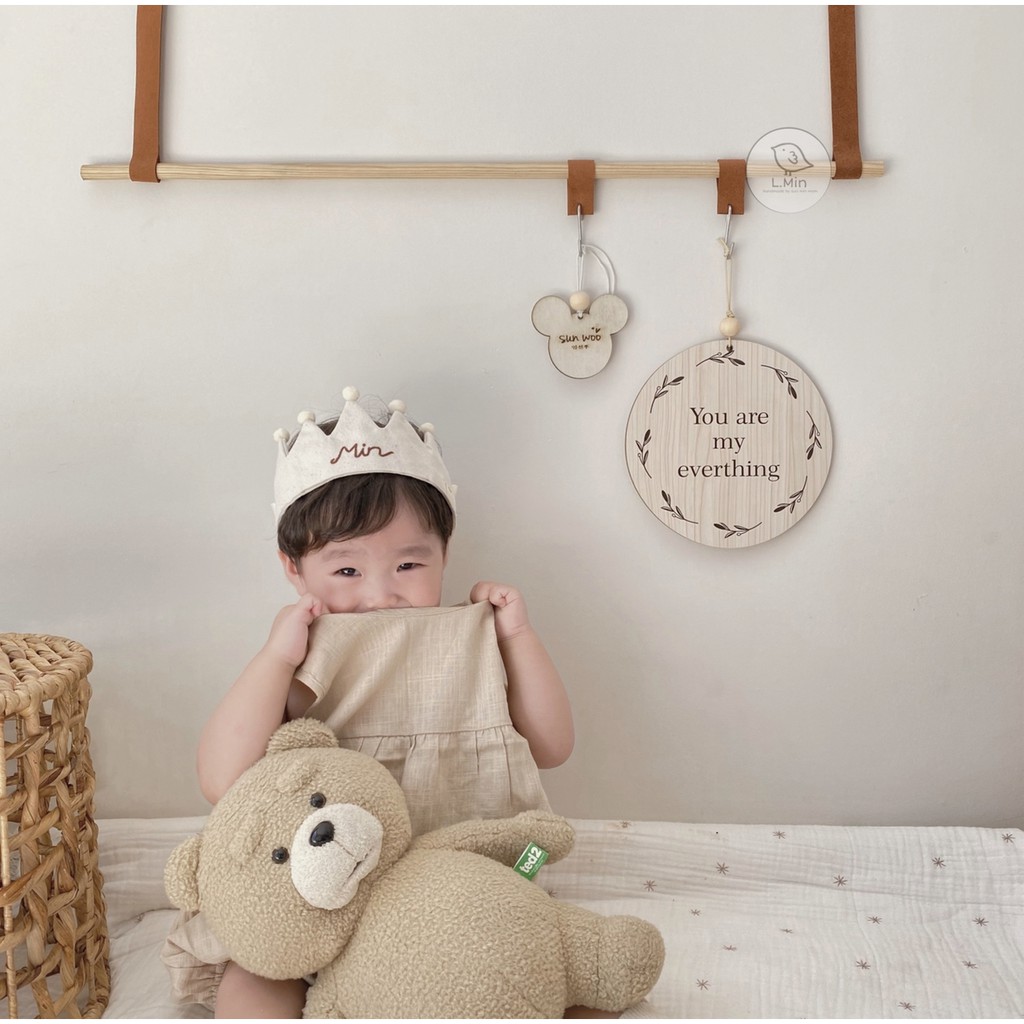 Bảng gỗ tròn you are my everything