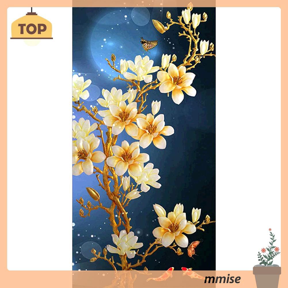 Bộ Tranh Đính Đá 45x85cm Tự Làm Hình Cây Hoa Mận Nở Độc Đáo