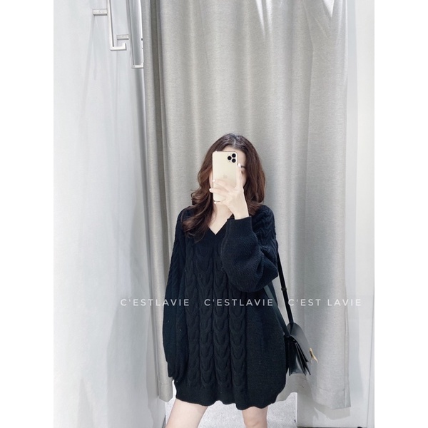 Áo len vặn thừng dáng dài | BigBuy360 - bigbuy360.vn