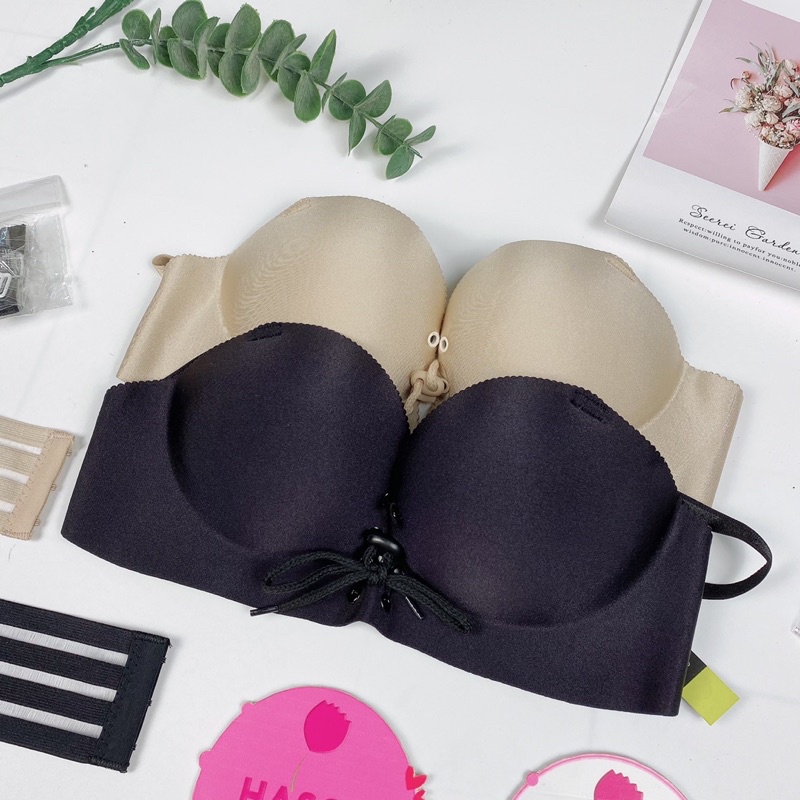 Áo Lót Đúc Không Dây Dây Rút Bàn Tay Nâng Ngực Cao Cấp Al28 (loại 1 Tag vàng)