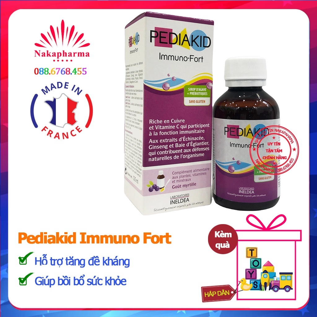 Pediakid Immuno Fort từ Pháp – Dành cho trẻ hay ốm vặt, biếng ăn, chậm phát triển, gầy còi