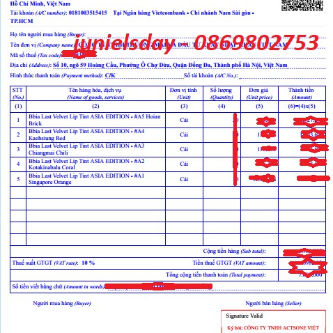 Son kem lì Bbia Last Velvet Lip Tint ASIA EDITION- A5 Hoian Brick | BigBuy360 - bigbuy360.vn