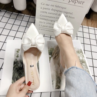 🍒 Sục Gót Mũi Nhọn Nơ Viền Đá