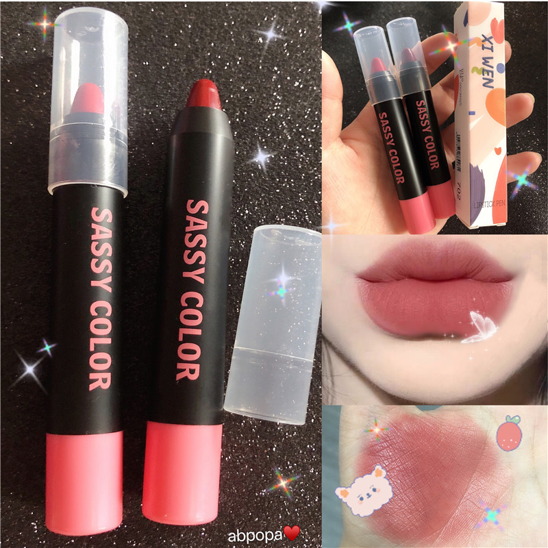 [Hàng mới về] Son lì trang điểm XIWEN nhiều màu sắc tùy chọn lâu trôi chống thấm nước không phai màu