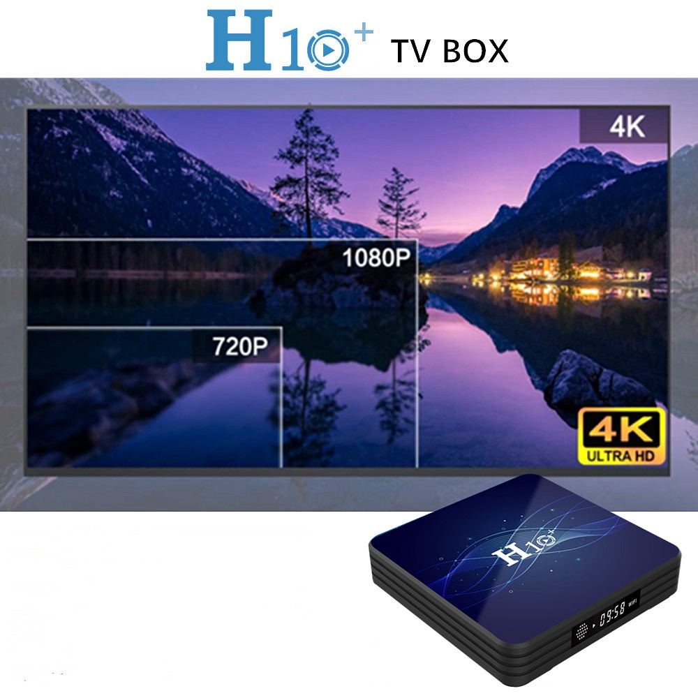 AKASO Hộp TV AKASO H10+ hệ điều hành Android 9.0 RAM 1GB ROM 8GB kết nối wifi 2.4G/5G độ phân giải 4K H.265