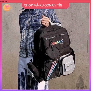 Balo đi học - Cặp đi học Bama 444 Backpack kèm túi tròn mini -Balô Nam Nữ thời trang giới trẻ Bảo hành trọn đời