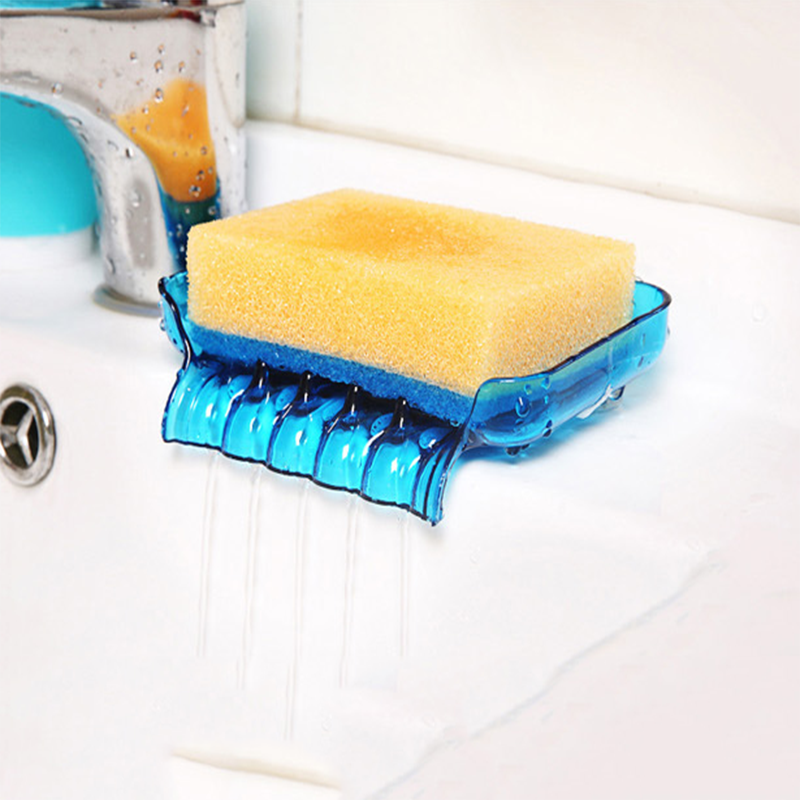 Khay Đựng Xà Phòng Bằng Nhựa 4 Màu Sắc Tùy Chọn Có Giác Hút Tiện Dụng Cho Nhà Bếp Nhà Tắm