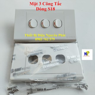 [SINO] Mặt 3 Công Tắc Dòng S18
