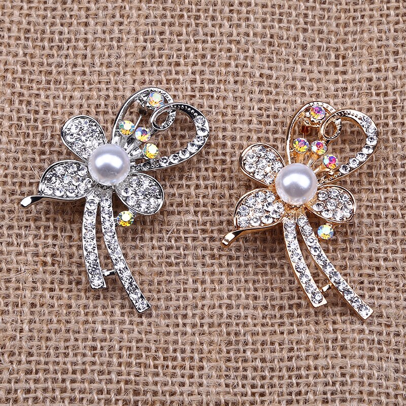 Ghim cài áo hình hoa đính đá pha lê thanh lịch thời trang mùa hè dành cho nữ