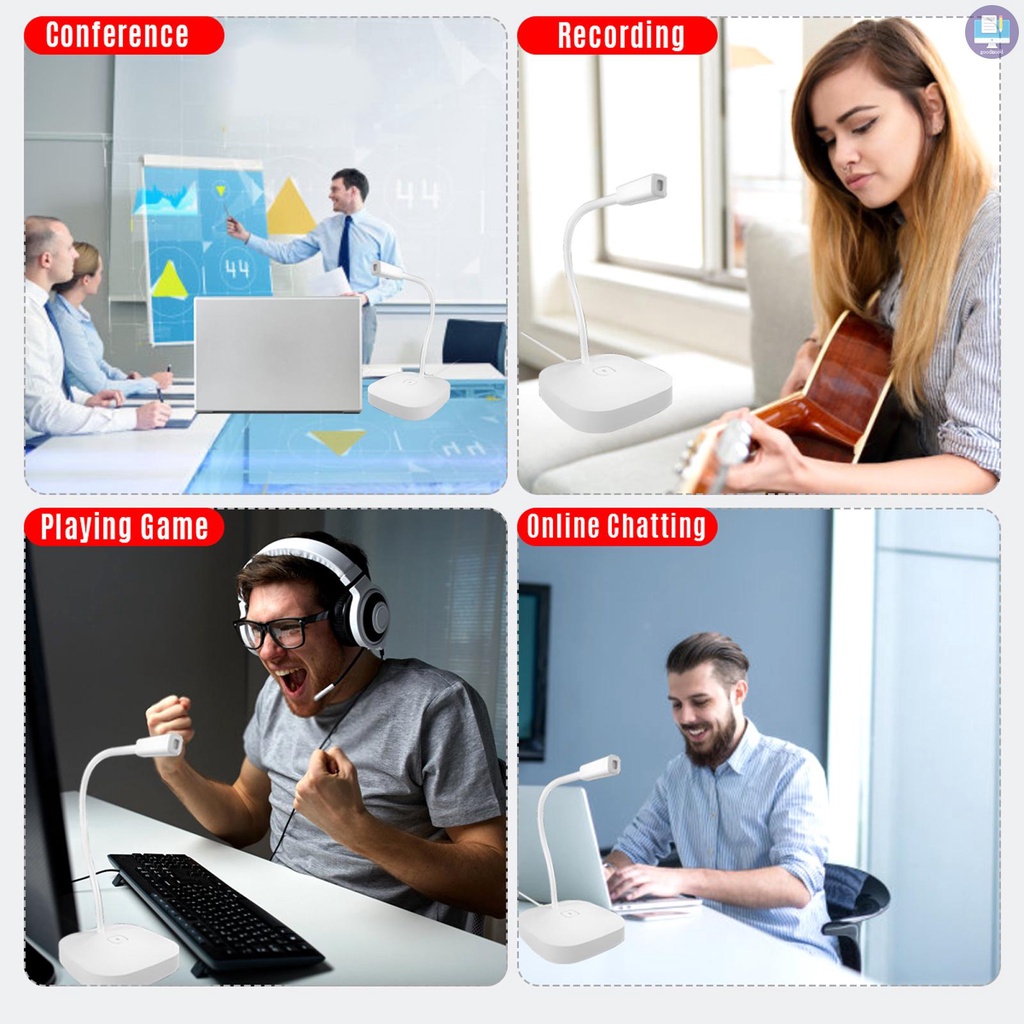 Gm Micro Để Bàn Có Dây Usb Xoay 360 Độ Không Gây Tiếng Ồn Cho Pc Laptop