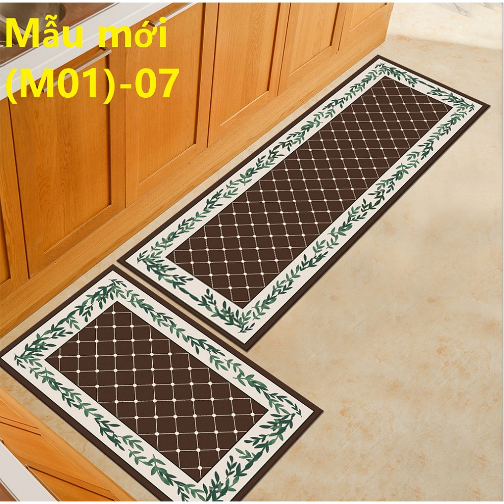 {XẢ KHO} BỘ 2 THẢM LÓT SÀN BẾP MẪU MỚI (M01) 40X60CM VÀ 40X120CM