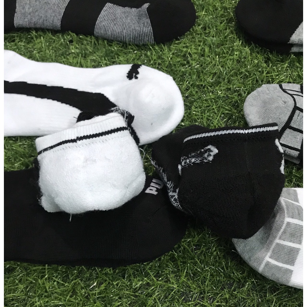 [HÀNG XUẤT XỊN] Tất vớ nam cổ ngắn Puma đệm dày xù, êm chân thoáng khí, kháng khuẩn thấm hút mồ hôi SPORT SOCKS