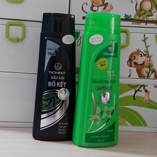 DẦU GỘI HOA BƯỞI MỚI, BỒ KẾT MỚI THORAKAO 400ML CTY MỸ PHẨM LAN HẢO.
