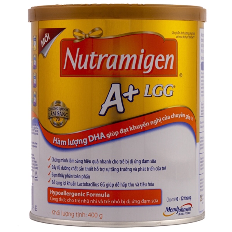 Sữa Nutramigen A+ LGG (0-12 tháng) 400g - Cho trẻ dị ứng đạm sữa bò date 2023